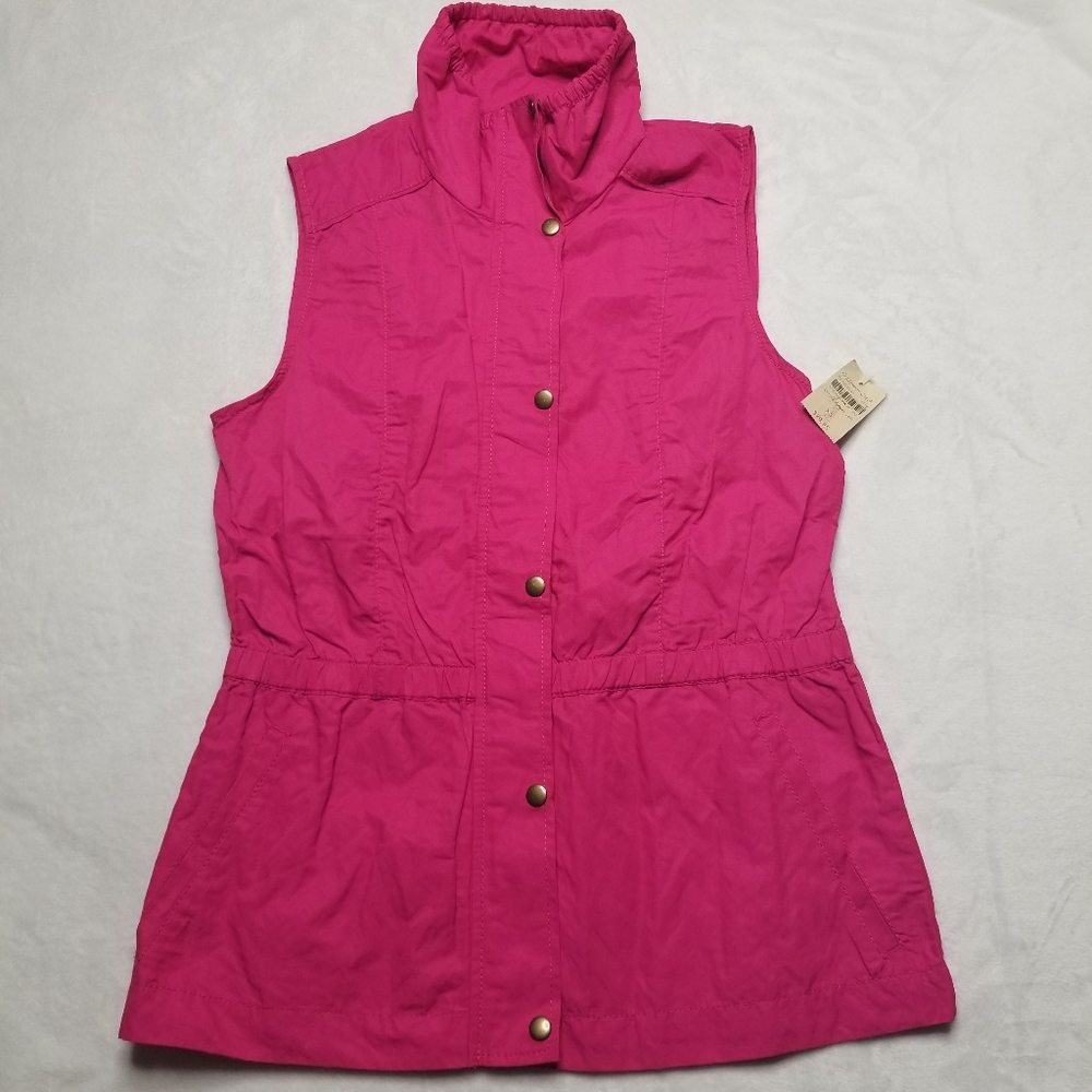 NWT Coldwater Creek Crinkle Weaven Vest Size XS
